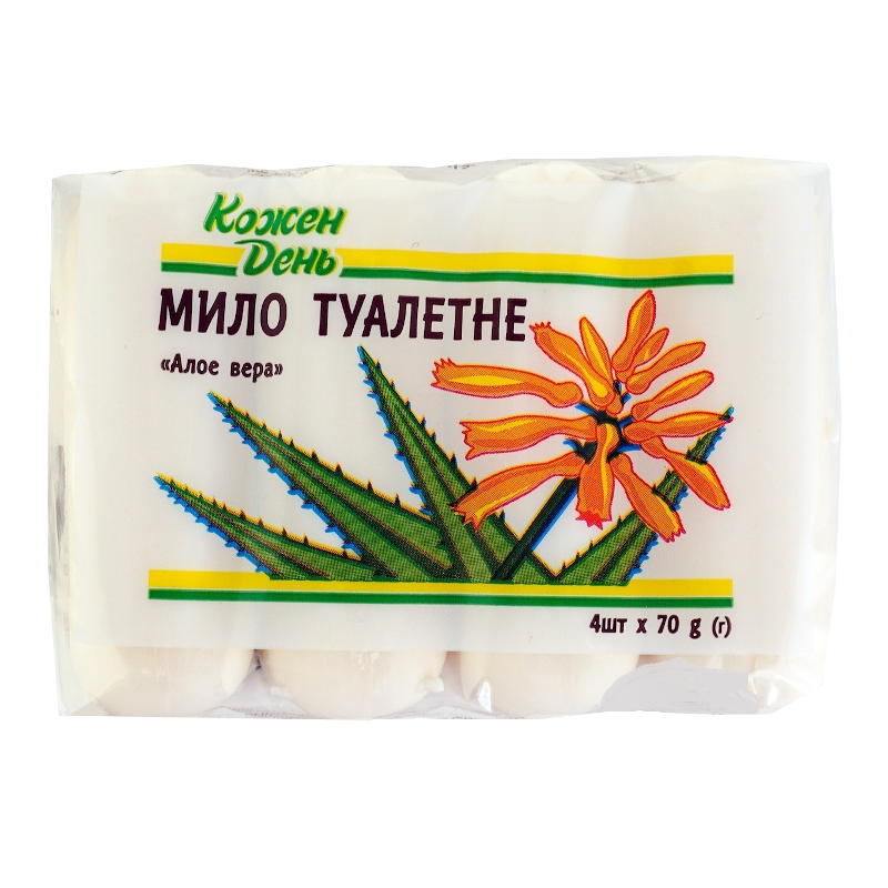 Мило тверде Кожен день Алое вера (4Х70г), туалетне, 280 г (4823090109240)